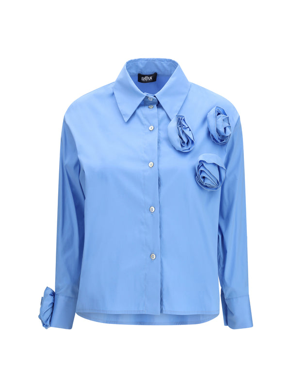 Ella 68% cotton shirt in blue