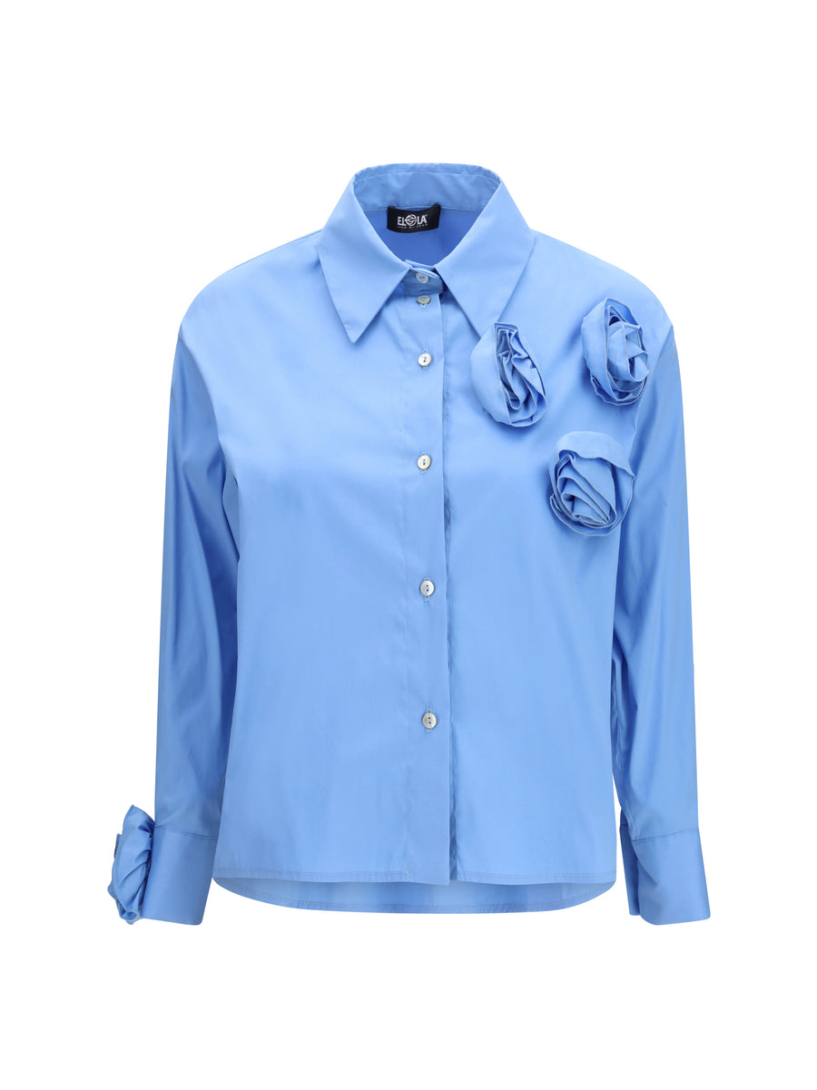 Ella 68% cotton shirt in blue