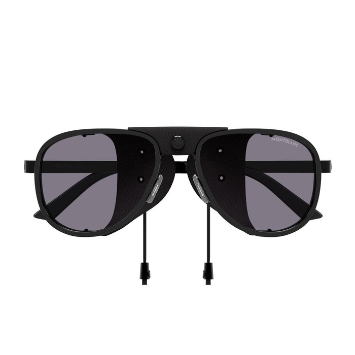 Montblanc Mb0455s Linea Extreme Black Matte Metallo/ Pelle Sunglasses