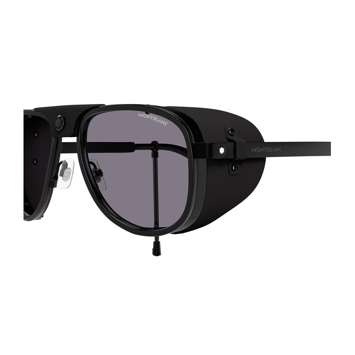 Montblanc Mb0455s Linea Extreme Black Matte Metallo/ Pelle Sunglasses