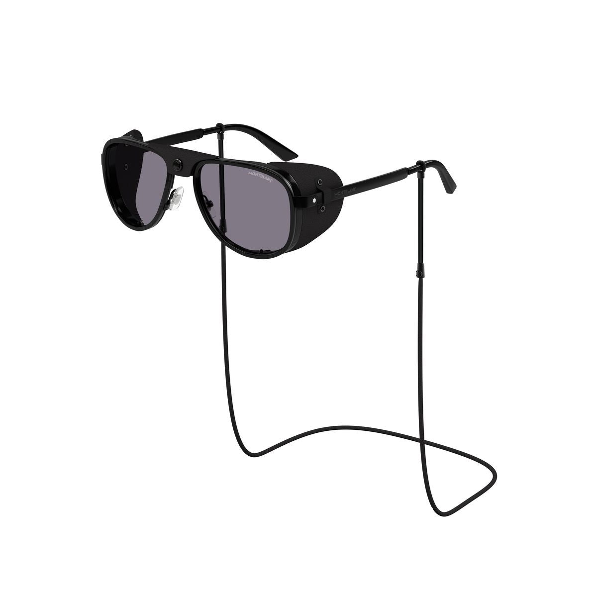 Montblanc Mb0455s Linea Extreme Black Matte Metallo/ Pelle Sunglasses