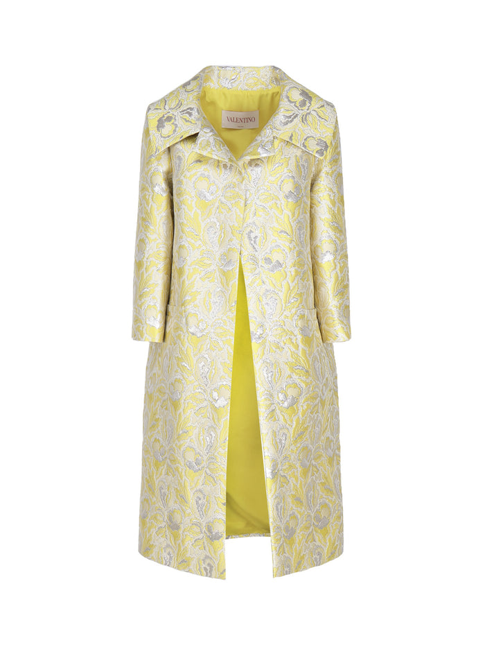 Valentino Garavani Coats Yellow, Silver Polyester