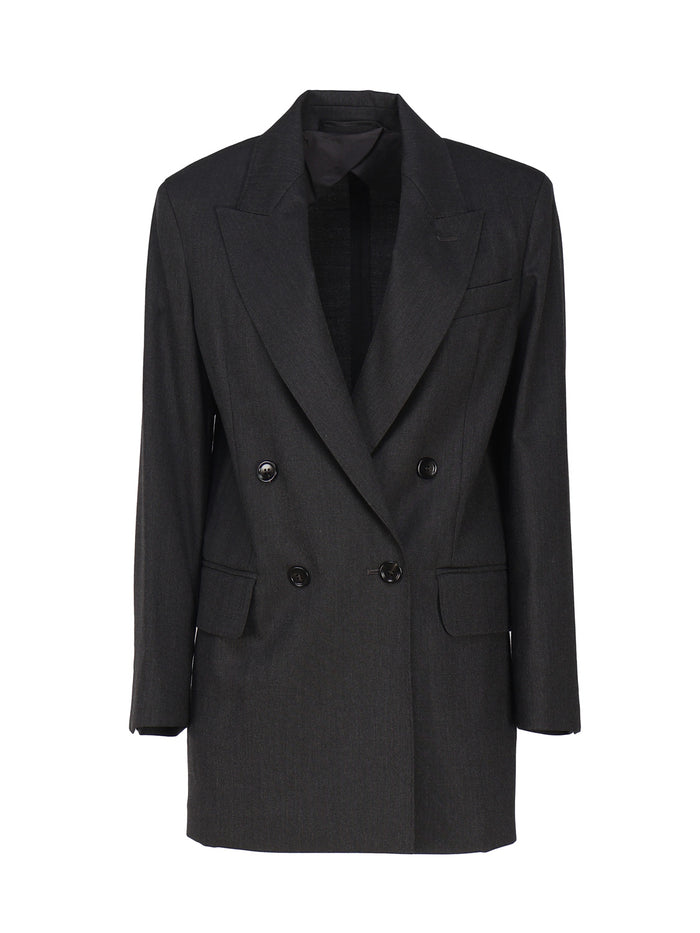Max Mara Jackets Anthracite Lana Vergine Ovis Aries