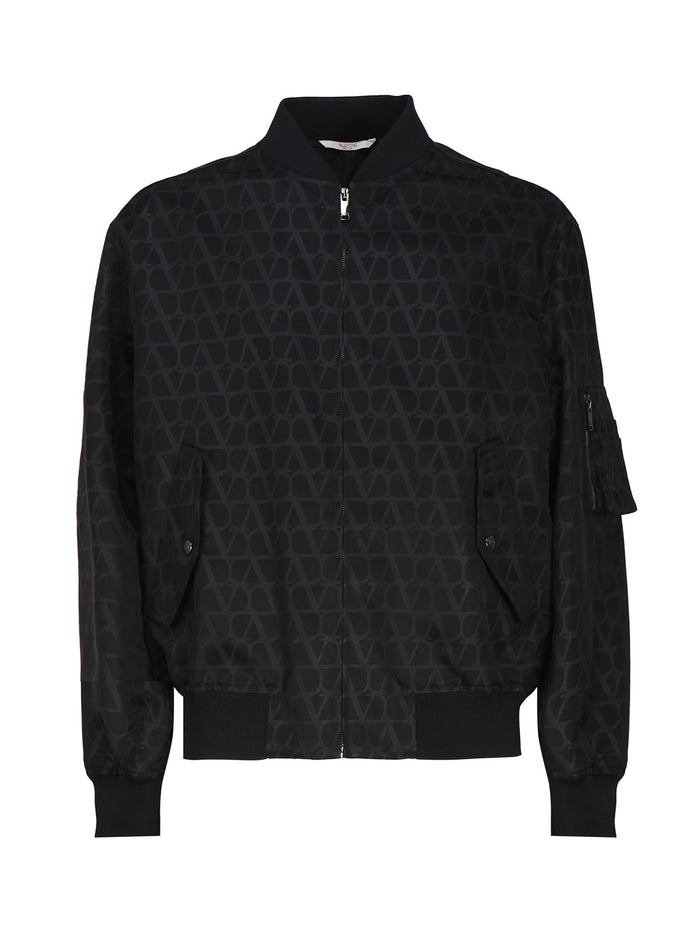 Valentino Garavani Coats Black Polyamide
