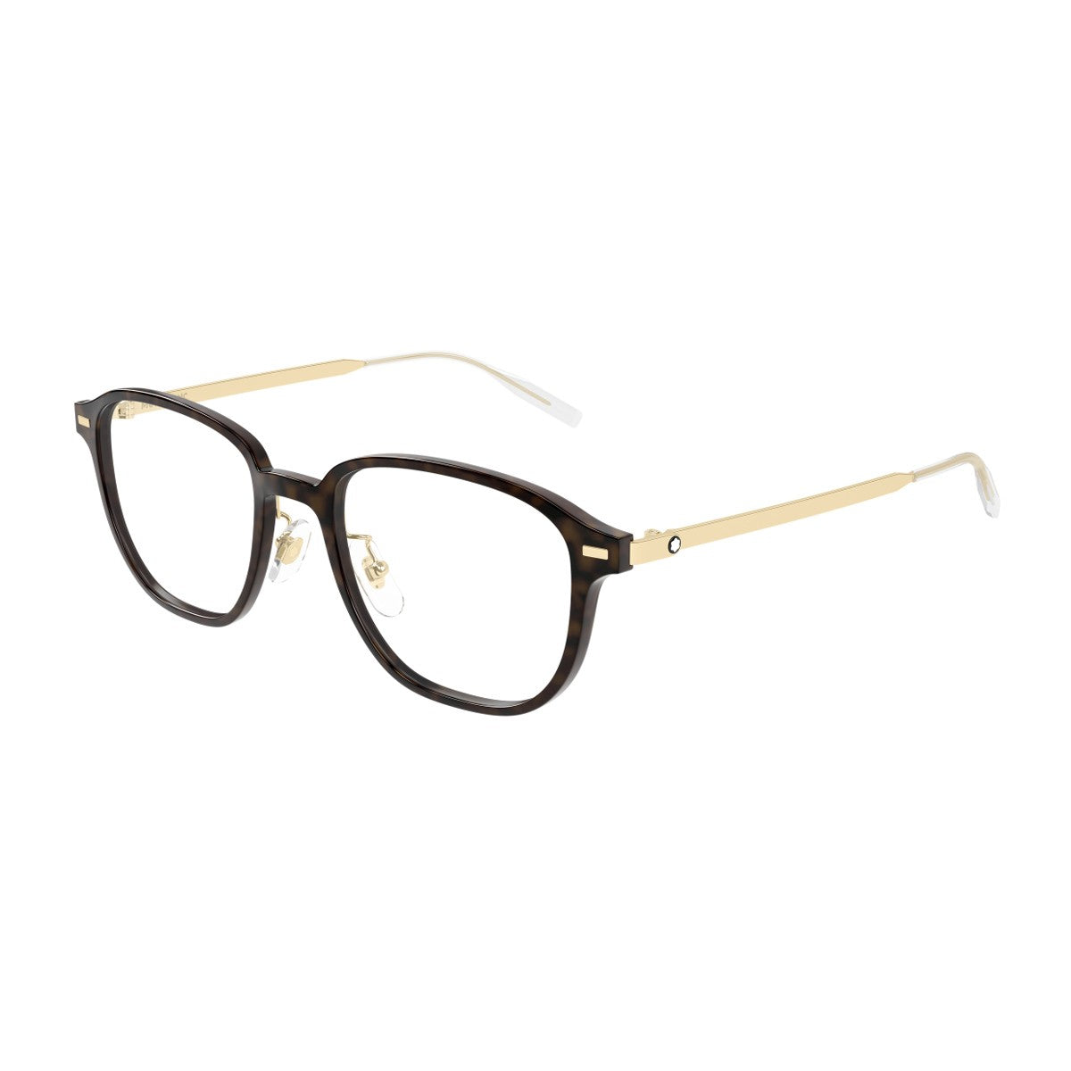 Montblanc Mb0466oa Linea Snowcap Havana Metallo/iniettato Optical Frames