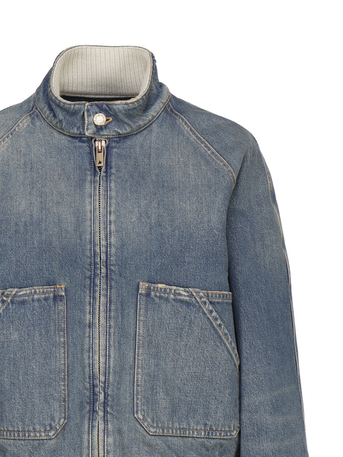 Golden Goose Coats Blue Cotton