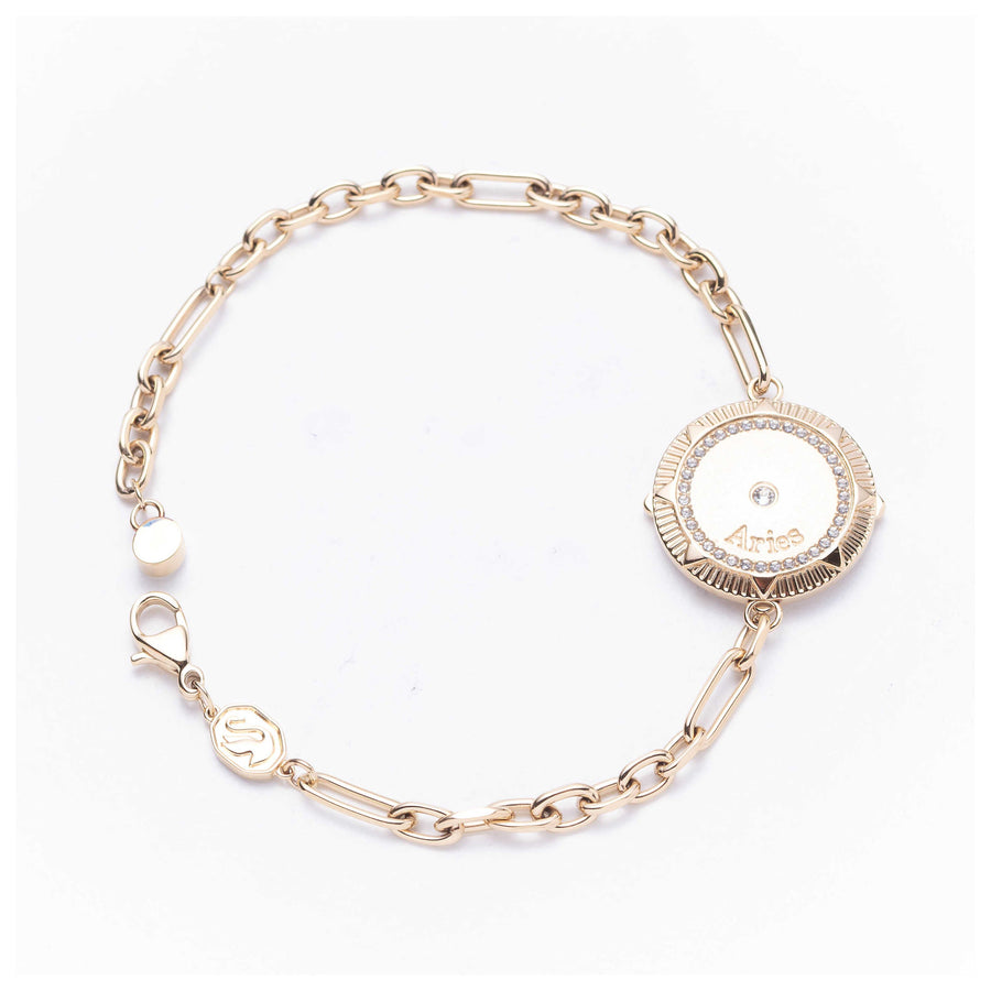 Preloved - Swarovski Womens Zodiac Aries White Crystal Bracelet 5649064 One Color Bracelets