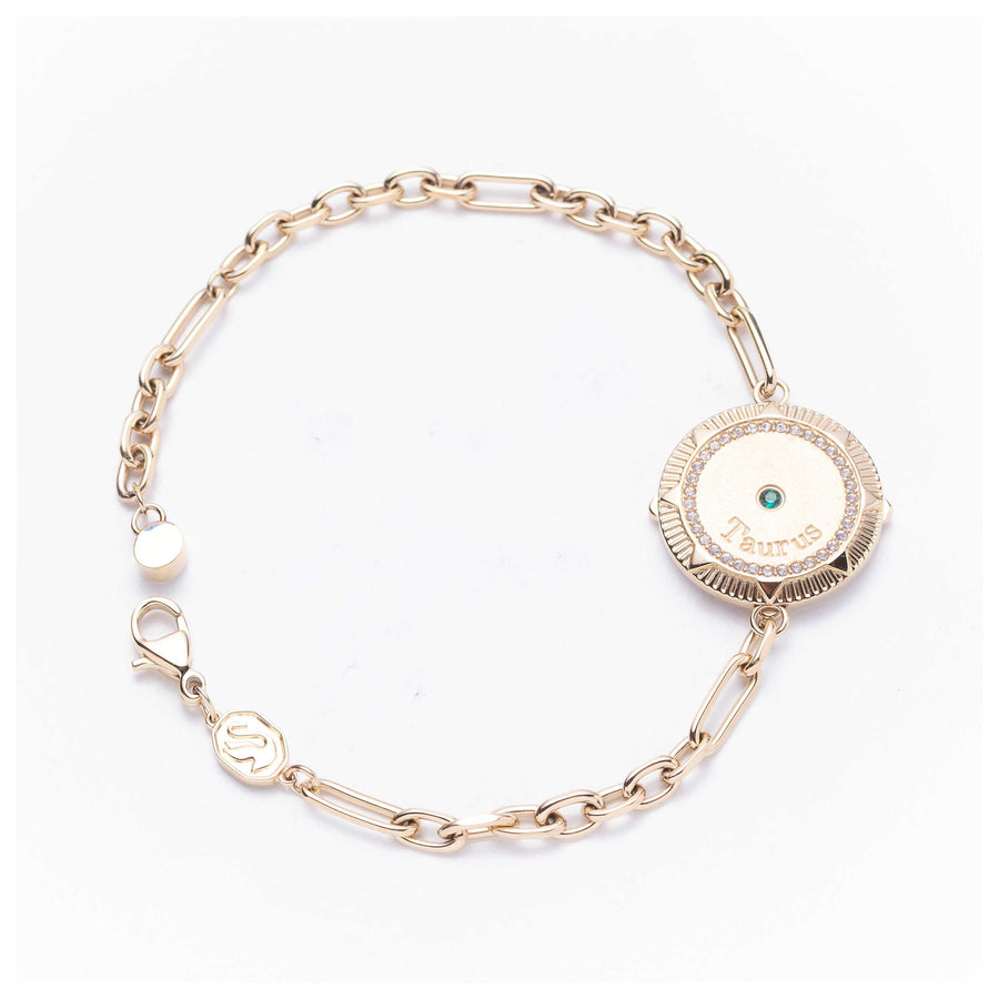 Preloved - Swarovski Womens Zodiac Taurus White Crystal Bracelet 5649074 One Color Bracelets