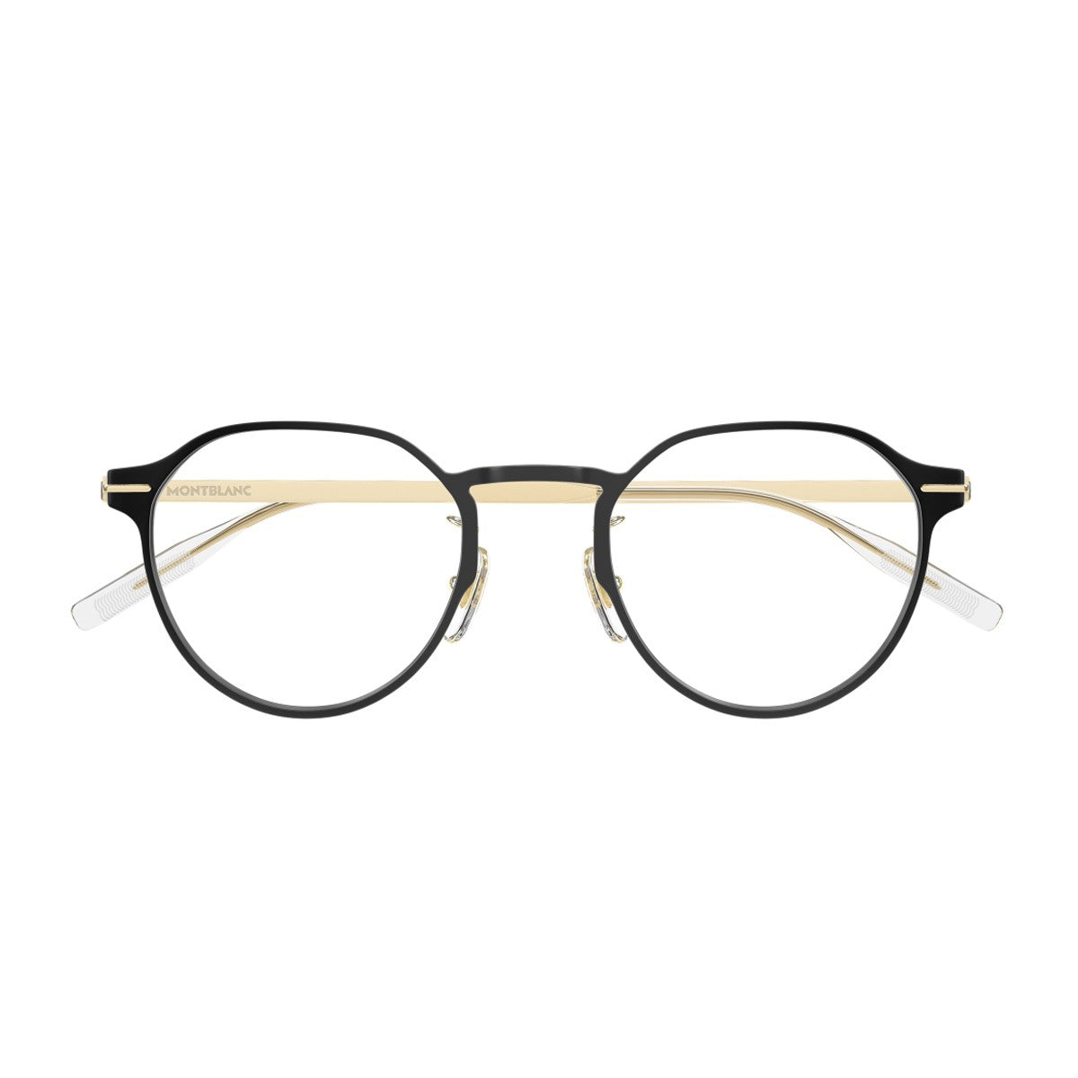 Montblanc Mb0469ol Linea Snowcap Black / Gold Iniettato/metallo Optical Frames