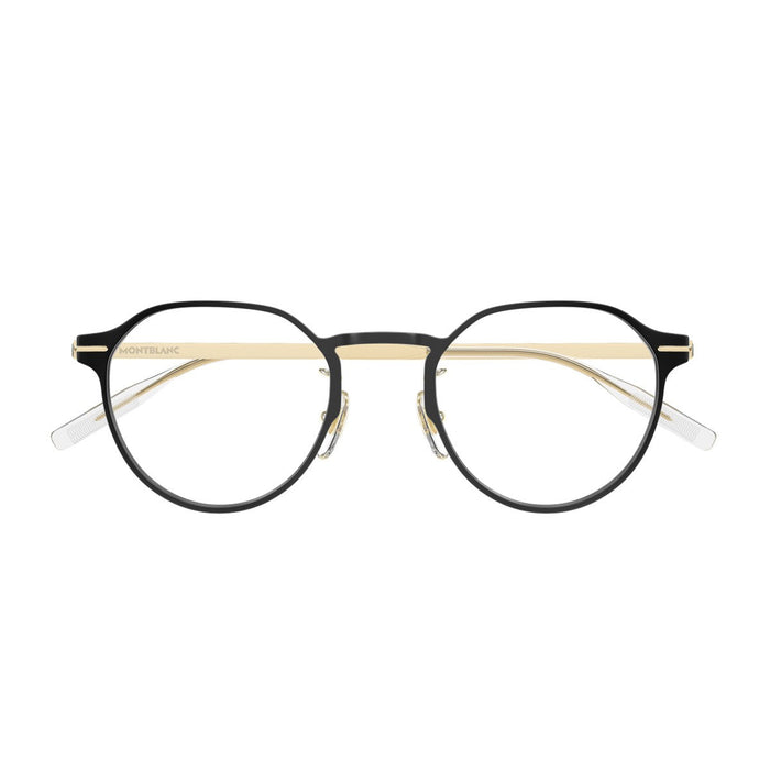 Montblanc Mb0469ol Linea Snowcap Black / Gold Iniettato/metallo Optical Frames