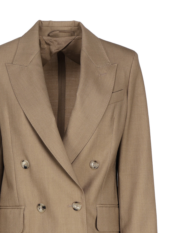 Max Mara Jackets Camel Lana Vergine Ovis Aries
