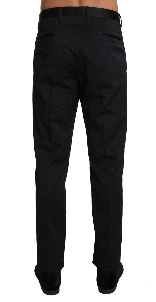 Dolce & Gabbana Brocade textile trousers in black