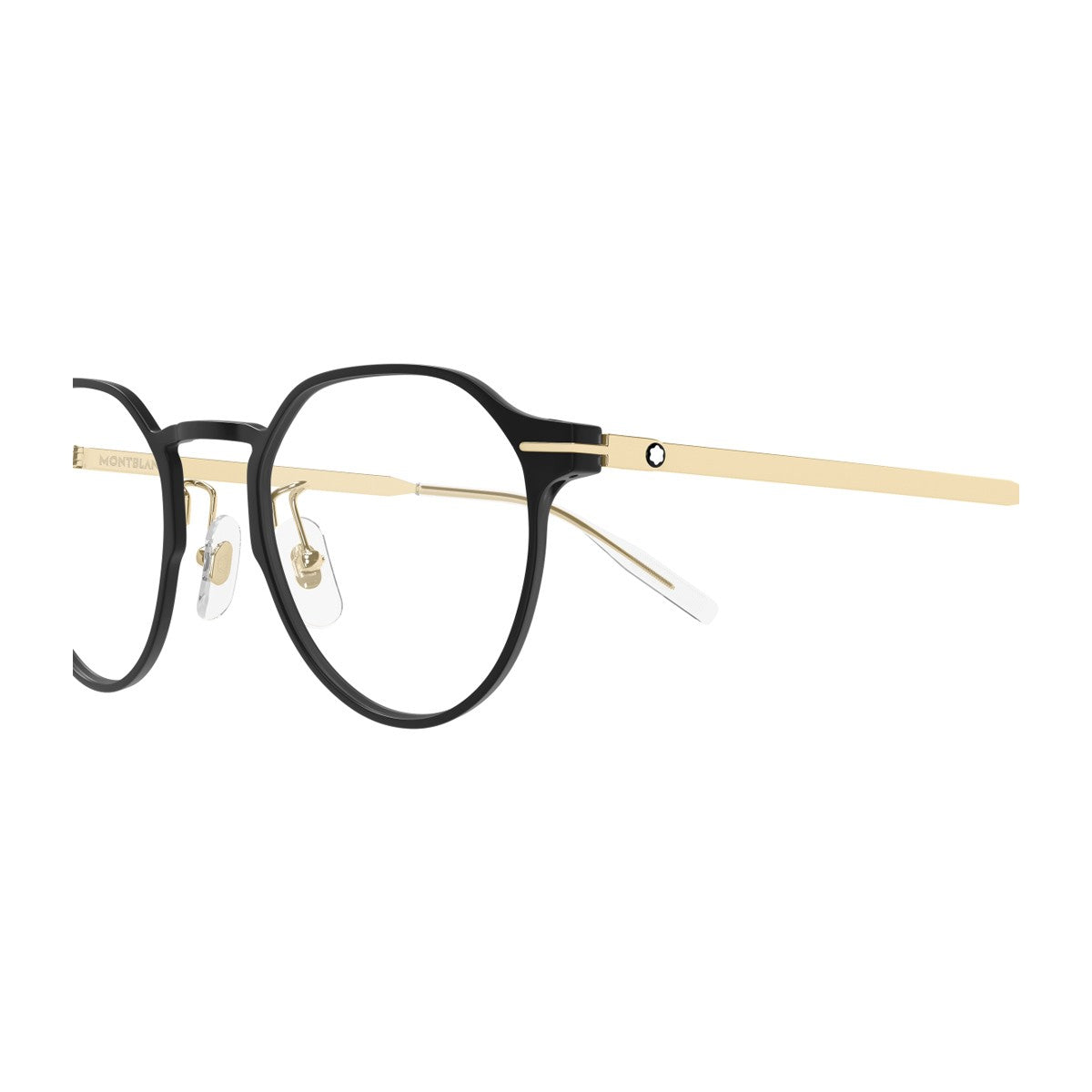 Montblanc Mb0469ol Linea Snowcap Black / Gold Iniettato/metallo Optical Frames
