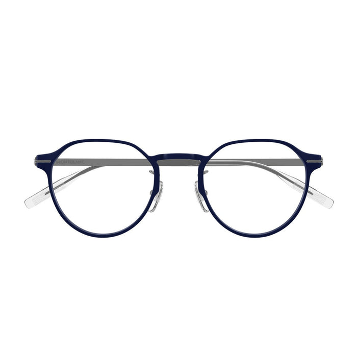 Montblanc Mb0469ol Linea Snowcap Blue Iniettato/metallo Optical Frames