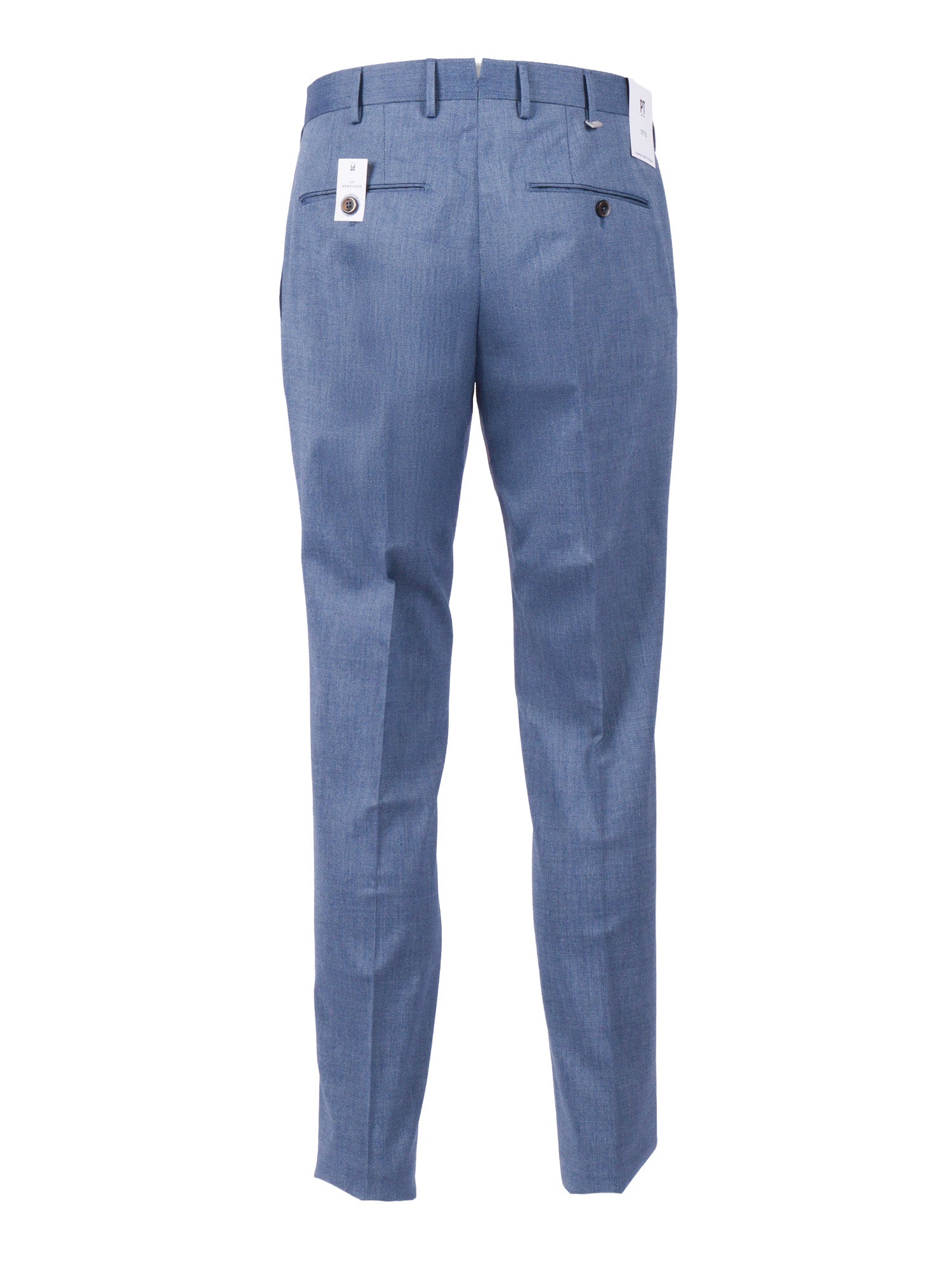 Gentleman, 1 Pleat, Diagonal Pockets, Coin Pocket With Flap, Unfinished B. Blue Pant