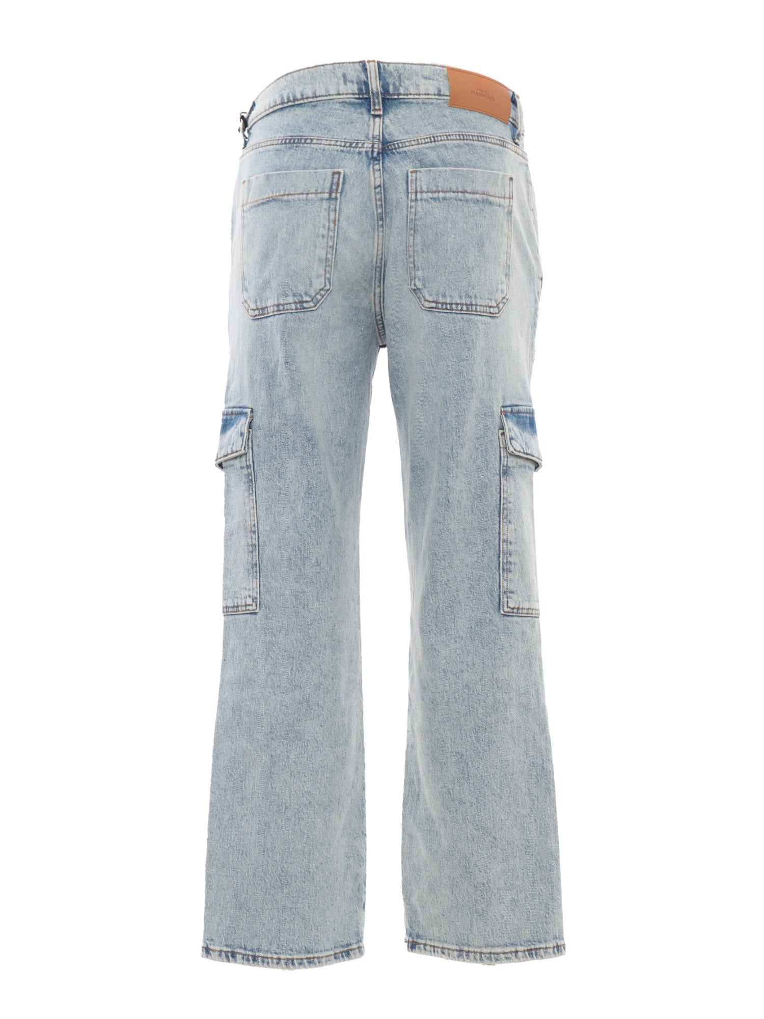Denim cargo Blue Cotton Elastane Jean