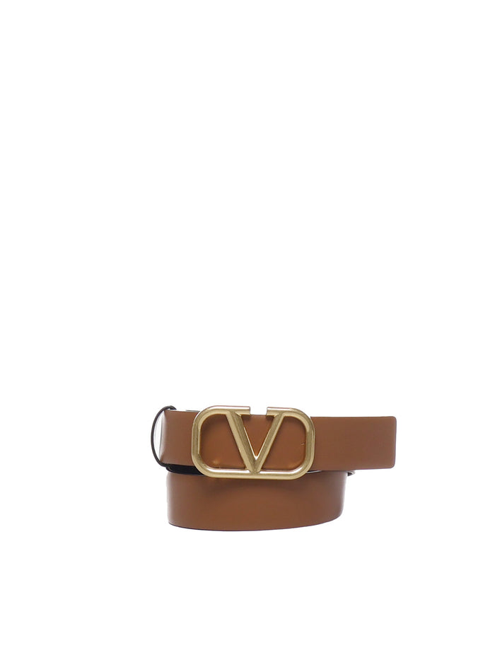 Valentino Garavani Belts Brown Calfskin