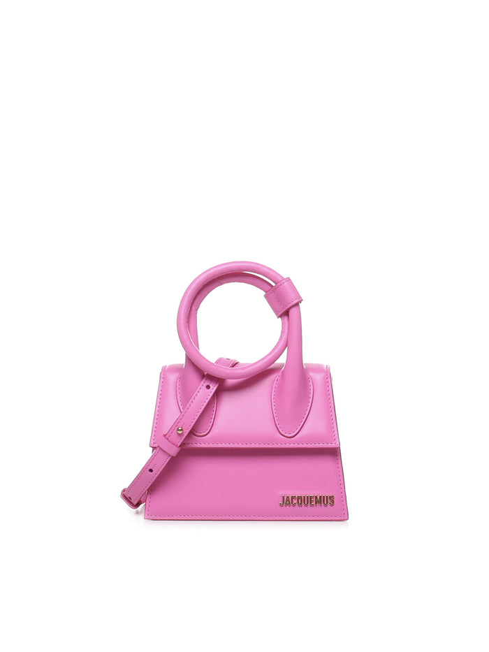 Jacquemus Bags Neon Pink Cowskin