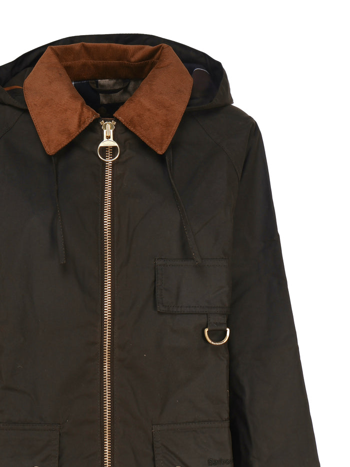 Barbour Coats Green Cotton