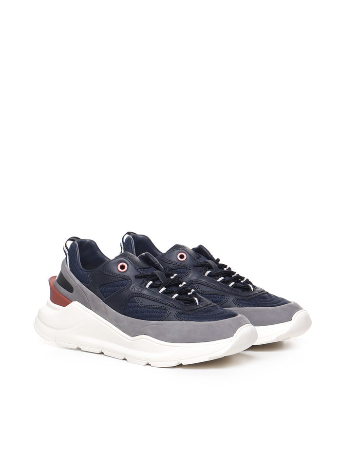D.a.t.e. Sneakers Blue-gray Textile