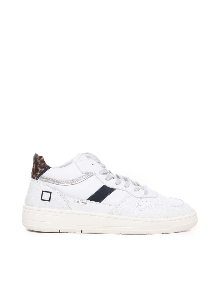 D.a.t.e. Sneakers White-leopard Leather