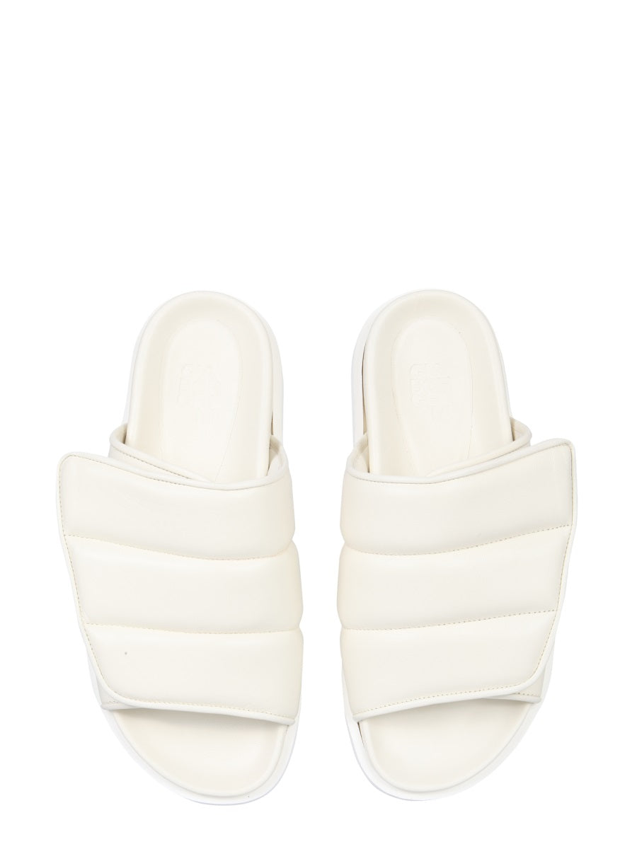 Gia 3 Puffy Sandals Ivory Leather
