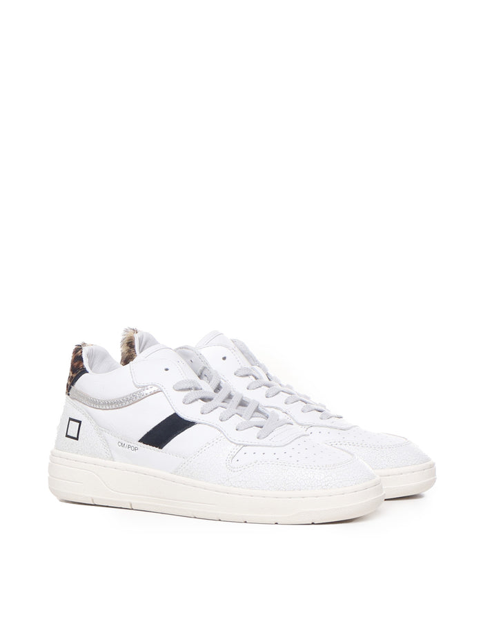 D.a.t.e. Sneakers White-leopard Leather