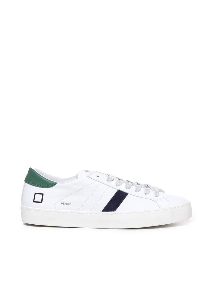 D.a.t.e. Sneakers White-green Calfskin