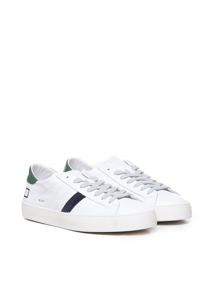 D.a.t.e. Sneakers White-green Calfskin