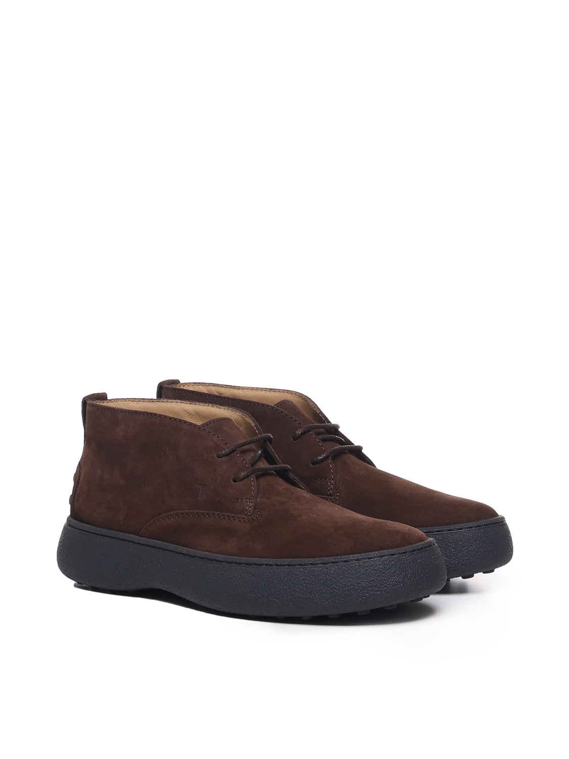 Tods Flat Shoes Brown Suede