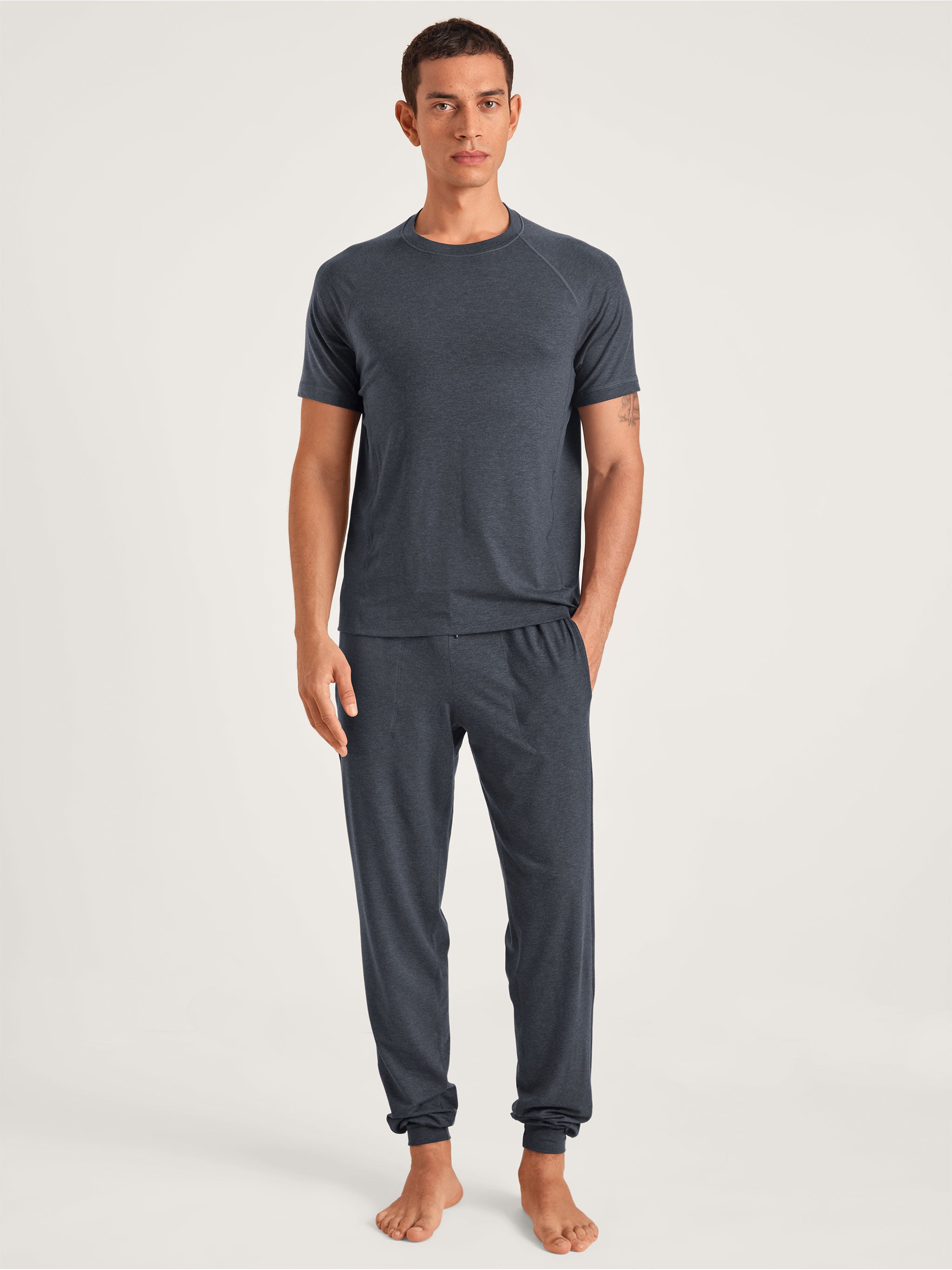 T-Shirt Blue Lyocell |