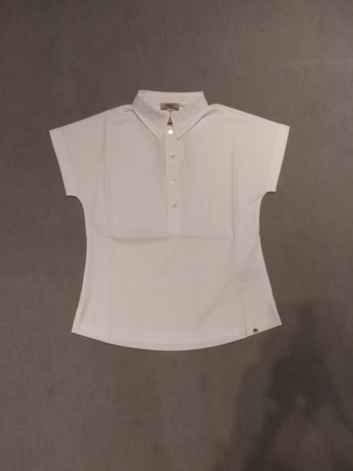 Hdm White Cotton Polo