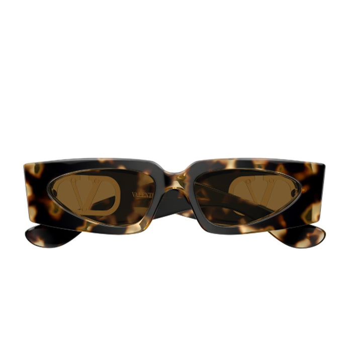 Valentino Vg0001s Linea V Logo Havana Acetato Riciclato Sunglasses