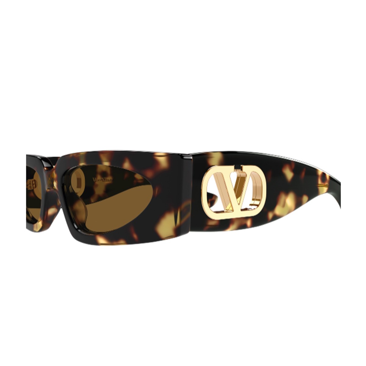 Valentino Vg0001s Linea V Logo Havana Acetato Riciclato Sunglasses