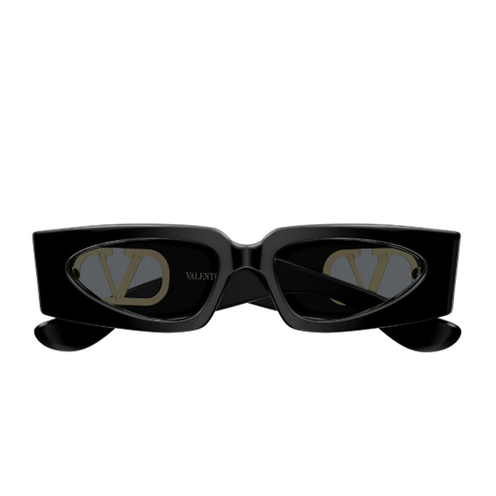 Valentino Vg001s Linea V Logo Black Acetato Riciclato Sunglasses