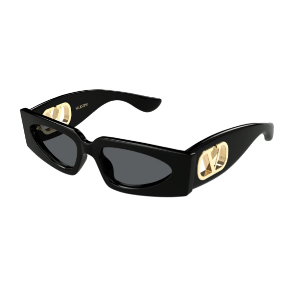 Valentino Vg001s Linea V Logo Black Acetato Riciclato Sunglasses