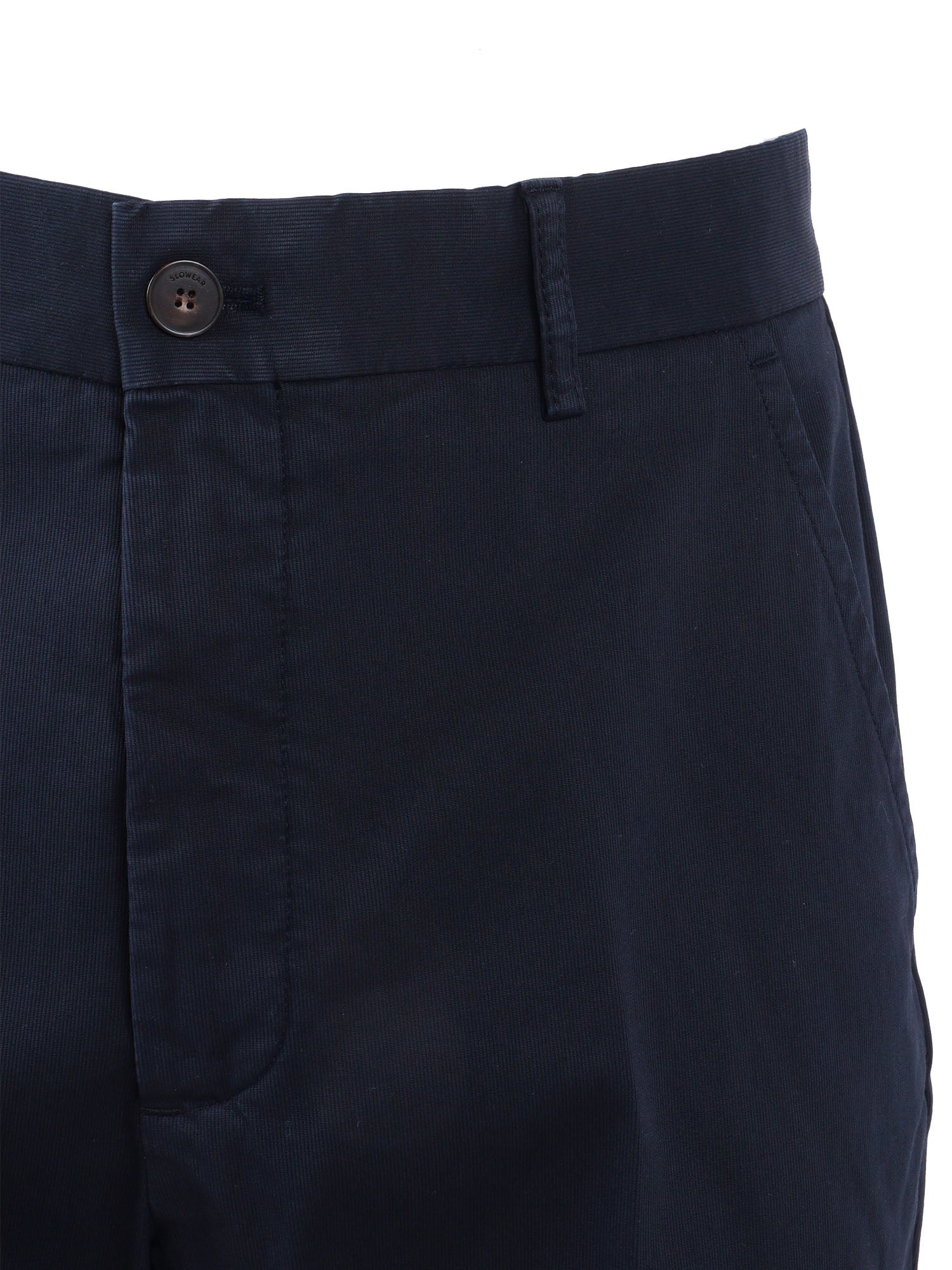 THEO PANTS Blue Cotton Elastane