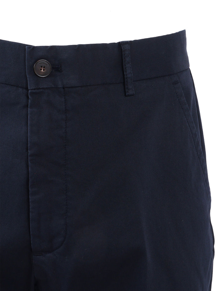THEO PANTS Blue Cotton Elastane