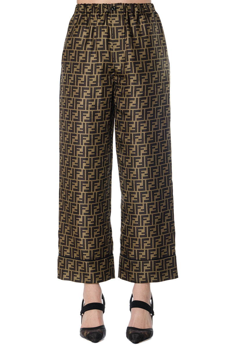 Fendi Rtw Brown Silk