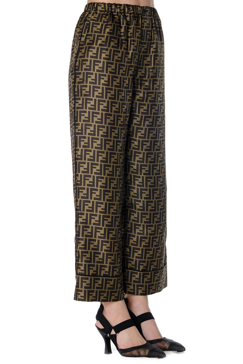 Fendi Rtw Brown Silk
