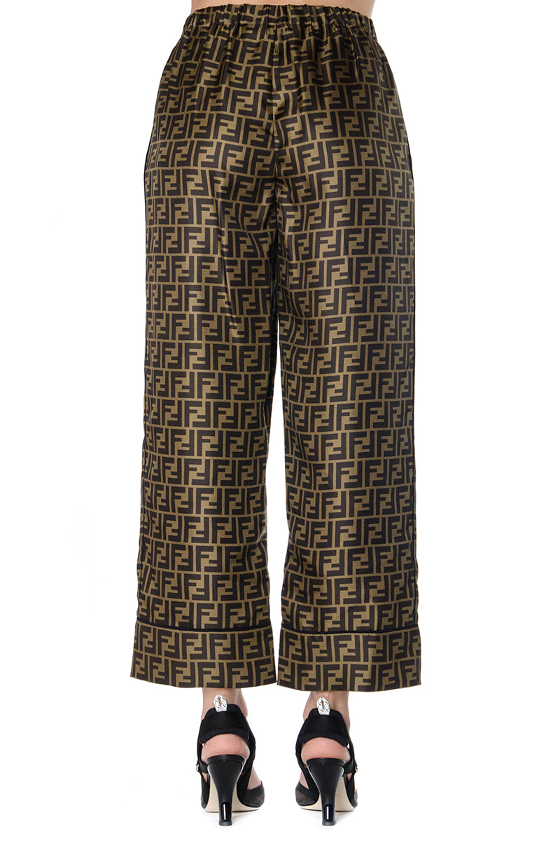 Fendi Rtw Brown Silk