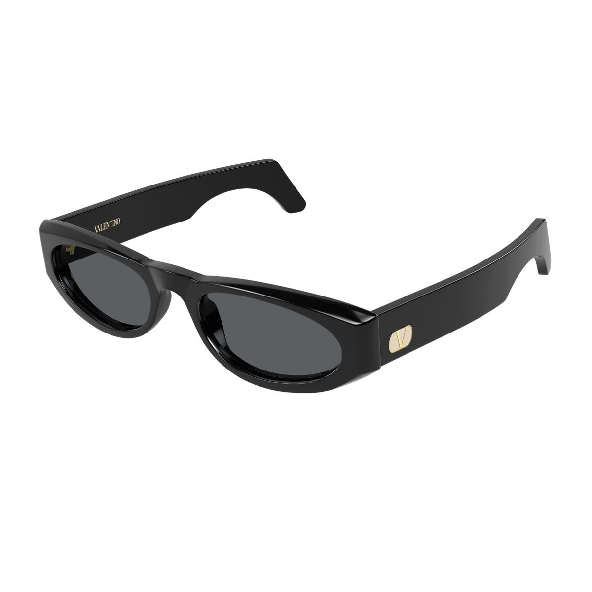 Valentino Vg0007s Linea V Logo Black / Grey Acetato Riciclato Sunglasses