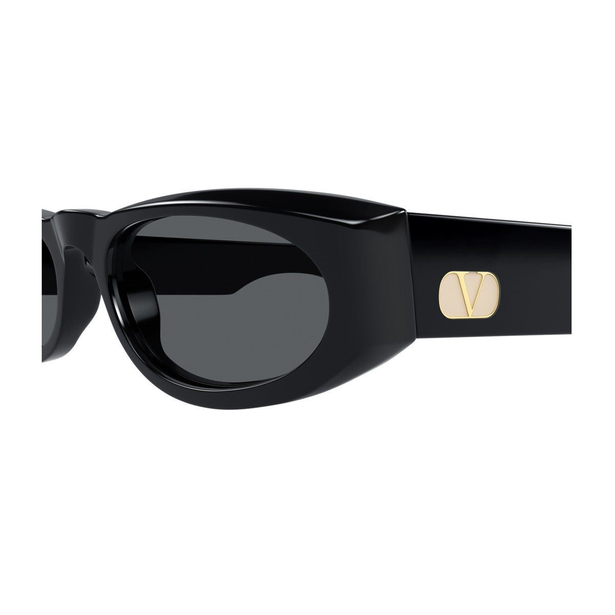 Valentino Vg0007s Linea V Logo Black / Grey Acetato Riciclato Sunglasses