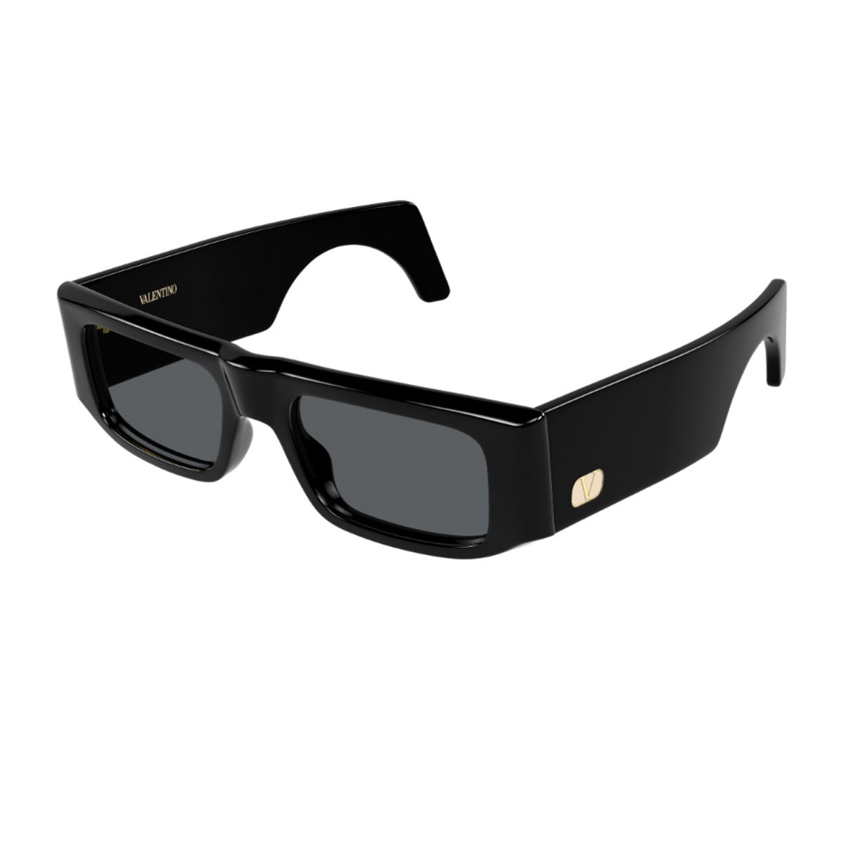 Valentino Vg005s Linea V Logo Black / Grey Acetato Riciclato Sunglasses