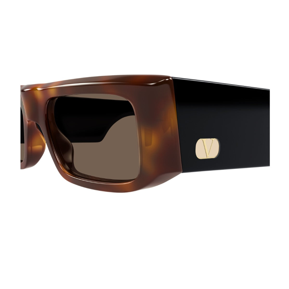 Valentino Vg005s Linea V Logo Havana Acetato Riciclato Sunglasses