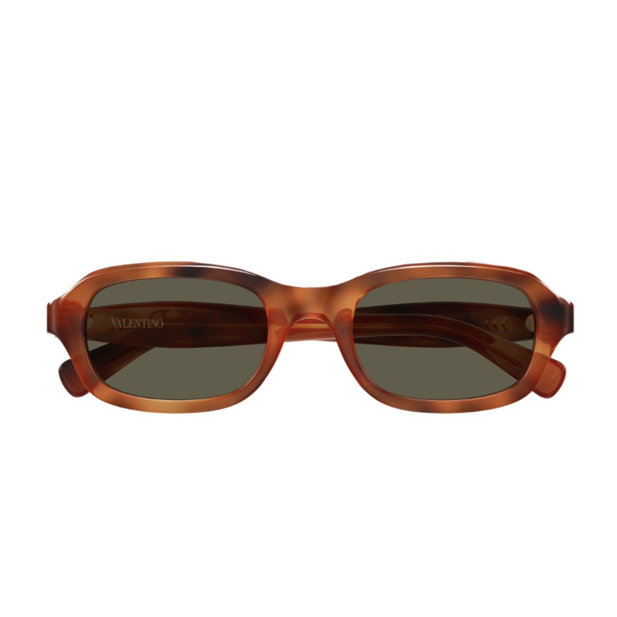 Valentino Vg0010s Linea V Logo Havana Acetato Riciclato Sunglasses