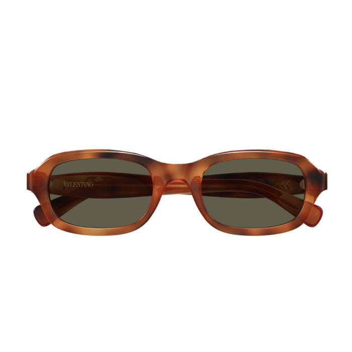 Valentino Vg0010s Linea V Logo Havana Acetato Riciclato Sunglasses