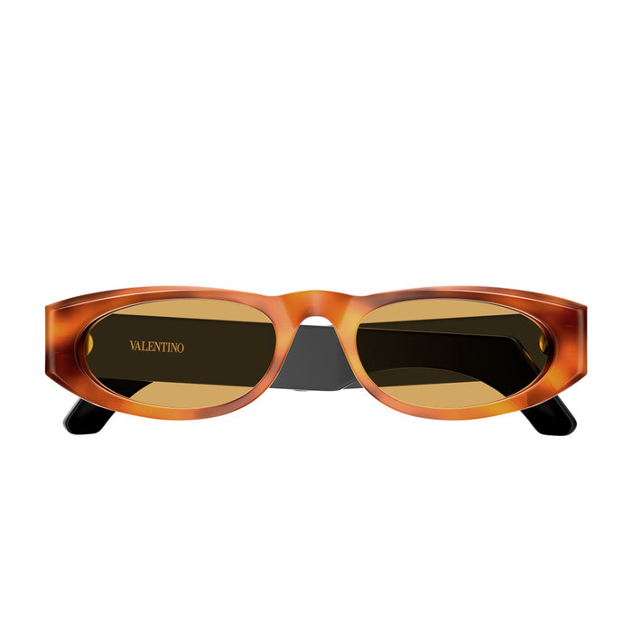 Valentino Vg0007s Linea V Logo Havana Acetato Riciclato Sunglasses