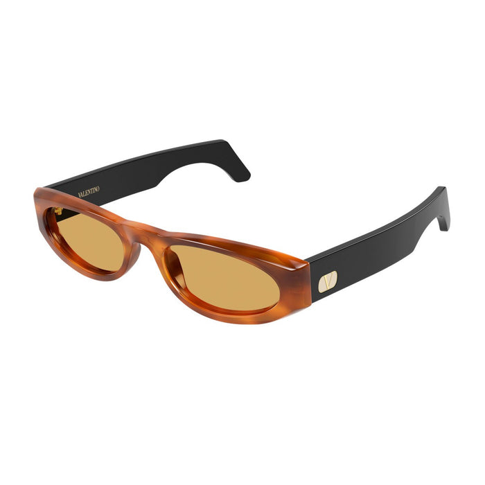 Valentino Vg0007s Linea V Logo Havana Acetato Riciclato Sunglasses