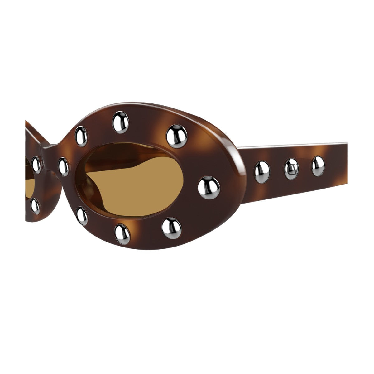 Valentino Vg0036s Linea V Logo Havana / Amber Brown Acetato Riciclato Sunglasses